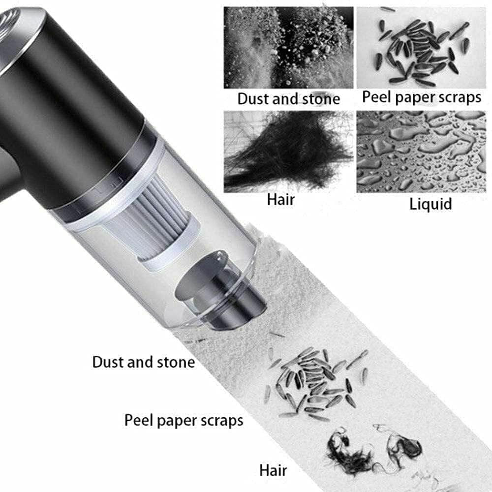 Portable Air Duster & Wireless Mini Vacuum Cleaner – 2-in-1 Powerful Cordless Cleaning Tool